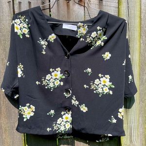 Elodie (Nordstrom) drapey floral blouse worn once